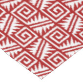 Ikat Aztec Pattern - Donkerrood en wit Tafelkleed (Gekanteld)