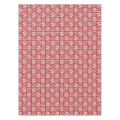 Ikat Aztec Pattern - Donkerrood en wit Tafelkleed (Voorkant)