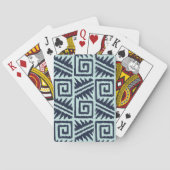 Ikat Aztec Pattern - Indigo and Light Blue Pokerkaarten (Achterkant)