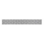 Ikat Aztec Pattern - Shades of Grey / Grey Grosgrain Lint (Voorkant)