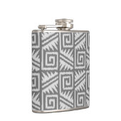Ikat Aztec Pattern - Shades of Grey / Grey Heupfles (Rechts)