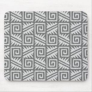 Ikat Aztec Pattern - Shades of Grey / Grey Muismat
