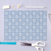 Ikat Aztec Pattern - Sky Blue and White Tissuepapier (Craft)