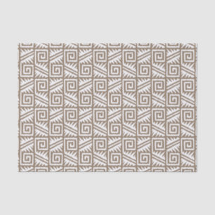Ikat Aztec Pattern - Taupe Tan and Cream Tissuepapier