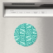 Ikat Aztec Pattern - Turquoise en Aqua Magneet (Insitu (Vaatwasser))