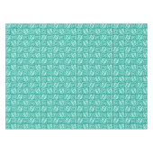 Ikat Aztec Pattern - Turquoise en Aqua Tafelkleed (Voorkant (Horizontaal))