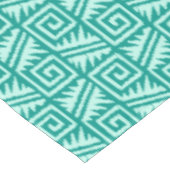 Ikat Aztec Pattern - Turquoise en Aqua Tafelkleed (Gekanteld)