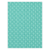 Ikat Aztec Pattern - Turquoise en Aqua Tafelkleed (Voorkant)