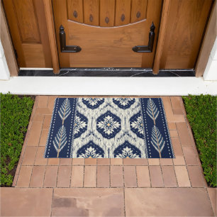 Ikat Bloemen Paisley Patroon Deurmat