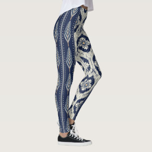 Ikat Bloemen Paisley Patroon Leggings