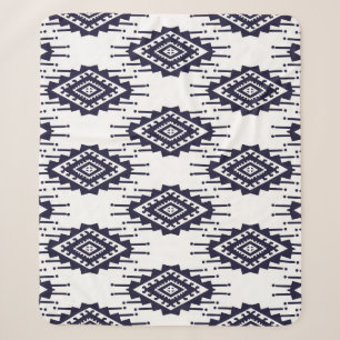 Ikat Boho Aztec Textiel Motief Sherpa Deken
