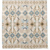 Ikat Chevron Paisley Douchegordijn (Voorkant)