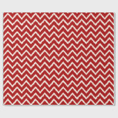 Ikat Chevron Pattern - Deep Red en White Cadeaupapier (Vlak)