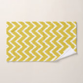 Ikat Chevron Pattern - Mosterdgeel en wit Bad Handdoek (Handdoek)