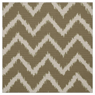 Ikat Chevron Pattern - Taupe tan en beige Stof