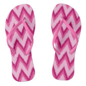 Ikat Chevron Stripes - Fuchsia and Bleek roze Teenslippers (Voetbed)