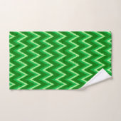 Ikat Chevron Stripes - Pine en Lime Green Bad Handdoek (Handdoek)