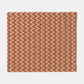 Ikat Chevron Stripes - Rust, bruin en beige Fleece Deken (Voorkant (Horizontaal))