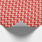 Ikat Chevron Stripes - Rust Oranje en wit Cadeaupapier (Hoek)