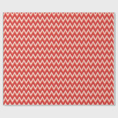 Ikat Chevron Stripes - Rust Oranje en wit Cadeaupapier (Vlak)