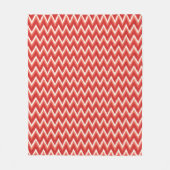 Ikat Chevron Stripes - Rust Oranje en wit Fleece Deken (Voorkant)