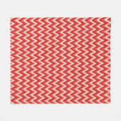 Ikat Chevron Stripes - Rust Oranje en wit Fleece Deken (Voorkant (Horizontaal))