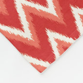 Ikat Chevron Stripes - Rust Oranje en wit Fleece Deken (Hoek)