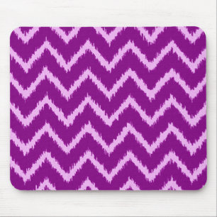Ikat Chevrons - Amethyst paars en licht orchidee Muismat