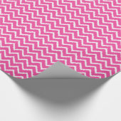 Ikat Chevrons - Deep fuchsia roze and white Cadeaupapier (Hoek)