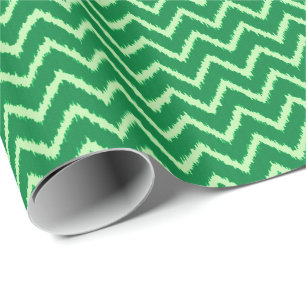 Ikat Chevrons - Pine en lichtgroen Cadeaupapier