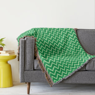 Ikat Chevrons - Pine en lichtgroen Deken