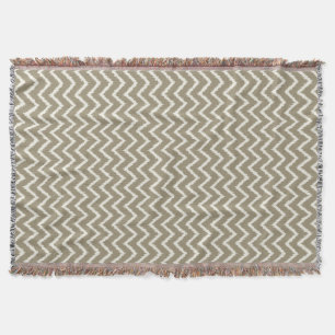 Ikat Chevrons - Taupe tan en beige Deken