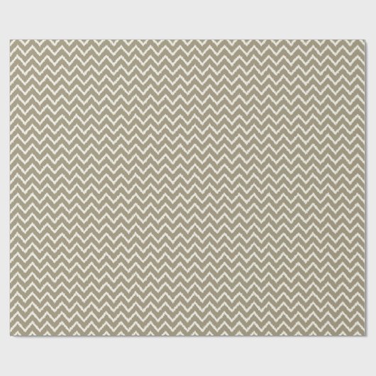 Ikat Chevrons - Taupe tan en room Cadeaupapier (Vlak)