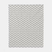 Ikat Chevrons - Zilver grijs en wit Fleece Deken (Voorkant)