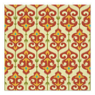 Ikat-damaspatroon Perfect Poster