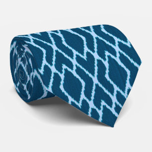 Ikat-diamanten - Shades van denim blauw Stropdas