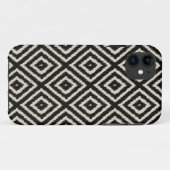 Ikat Diamond Pattern in Black and Cream Case-Mate iPhone Case (Achterkant (horizontaal))