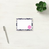 Ikat- en roze monogram post-it® notes (Kantoor)
