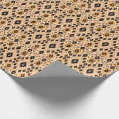 Ikat Etnisch Geometrisch Folklore Patroon Cadeaupapier (Hoek)