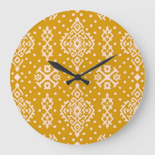 Ikat folklore ornament - etnische textuur. grote klok