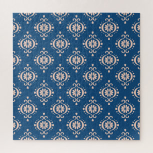 Ikat Geometrische Folklore Damask Ornament Legpuzzel