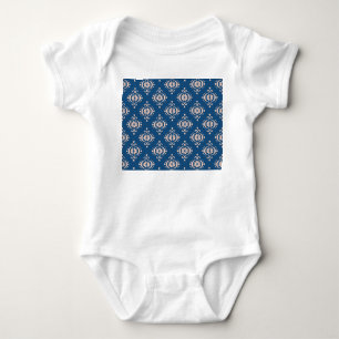 Ikat Geometrische Folklore Damask Ornament Romper