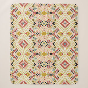 Ikat geometrische folklore, oosters damast patroon sherpa deken