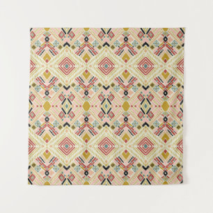 Ikat geometrische folklore, oosters damast patroon wandkleed