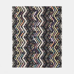 Ikat geometrische folklore, tribal Aztec patroon. Fleece Deken