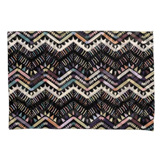 Ikat geometrische folklore, tribal Aztec patroon. Kussensloop (Voorkant)