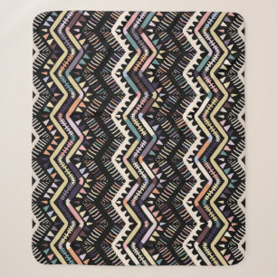 Ikat geometrische folklore, tribal Aztec patroon. Sherpa Deken