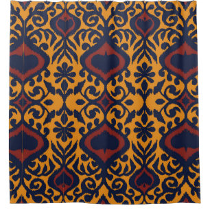 Ikat geometrische folklore-versiering. Oriental da Douchegordijn