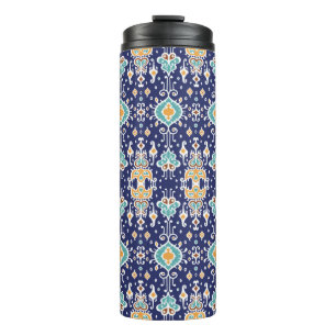 Ikat geometrische folklore-versiering. Oriental  Thermosbeker