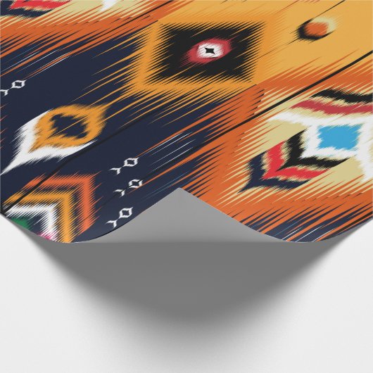 Ikat geometrische folklore-versiering. Tribale etn Cadeaupapier (Hoek)